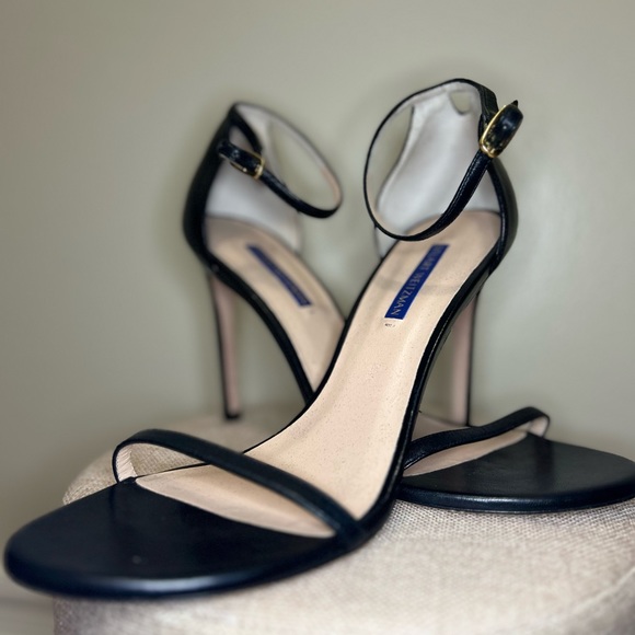 STUART WEITZMAN DANCER 95 SANDAL Black Size 9 1/2 only wore once - Picture 2 of 13